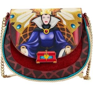 NEW Loungefly Disney Princess Snow White Evil Queen Throne Crossbody Bag Purse